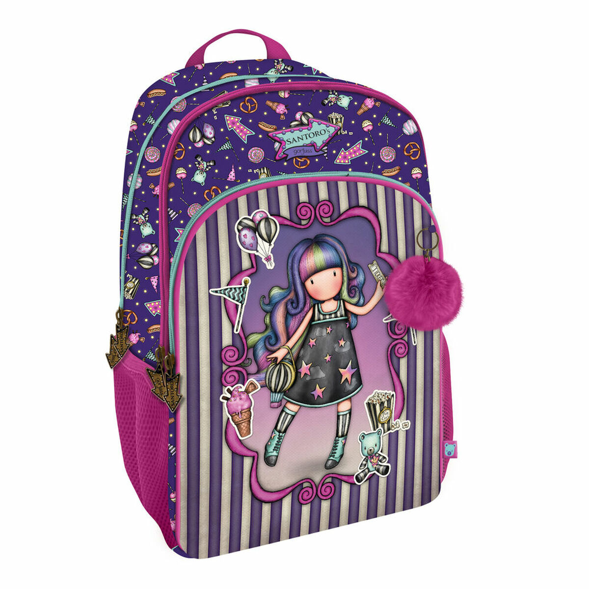 Zaino Scuola Gorjuss Up and away Viola 29 x 45 x 17 cm