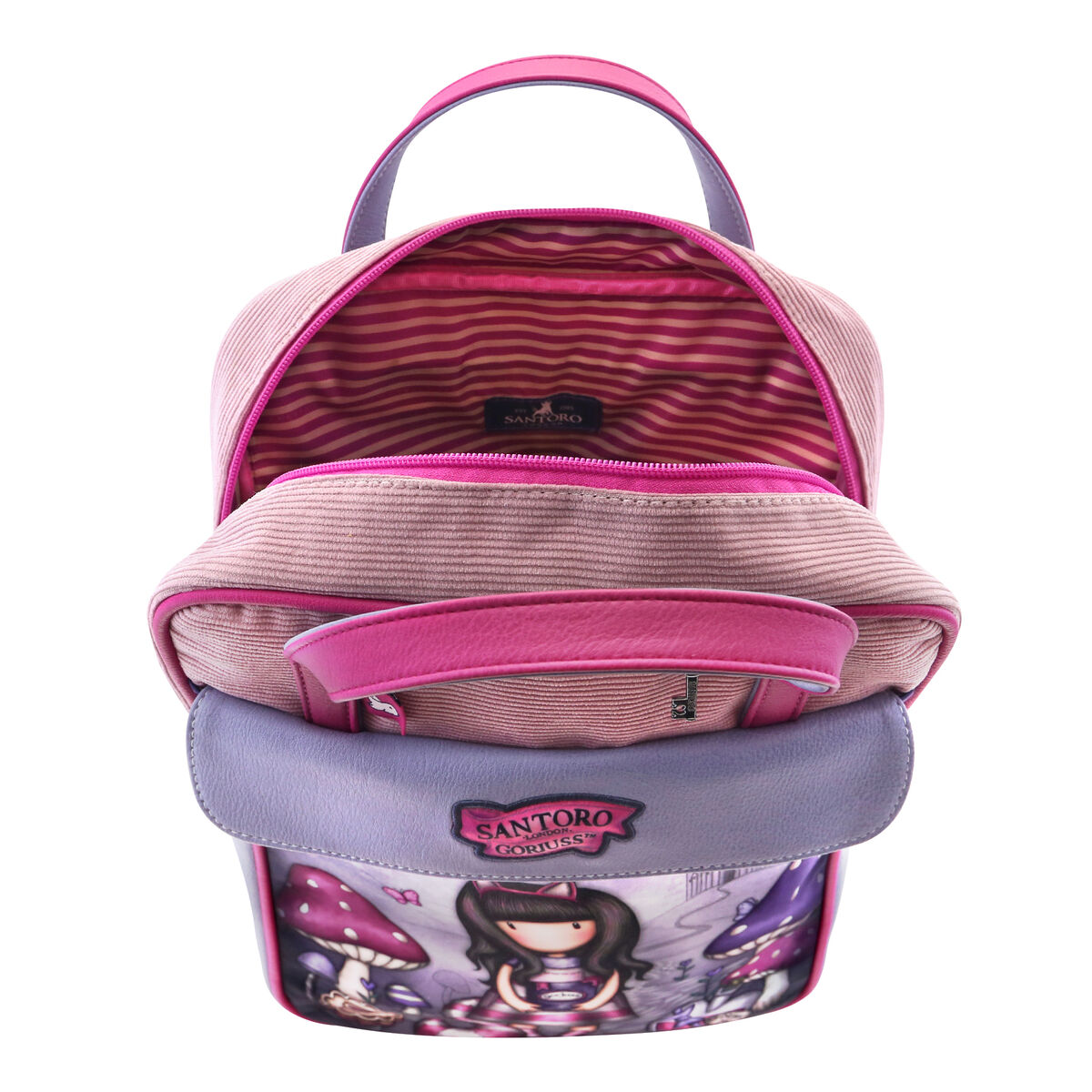 Zaino Gorjuss Cheshire cat Rosa Viola (27 x 10 x 37 cm) - Immagine 2