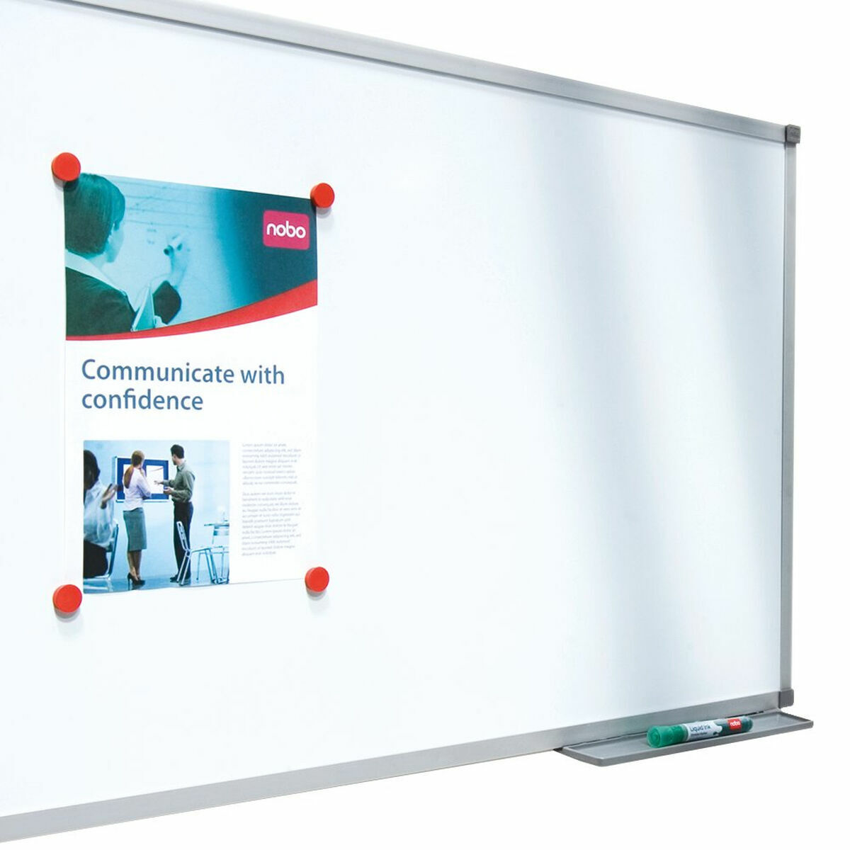 Lavagna magnetica Nobo Essence Bianco Acciaio 150 x 100 cm - Immagine 3
