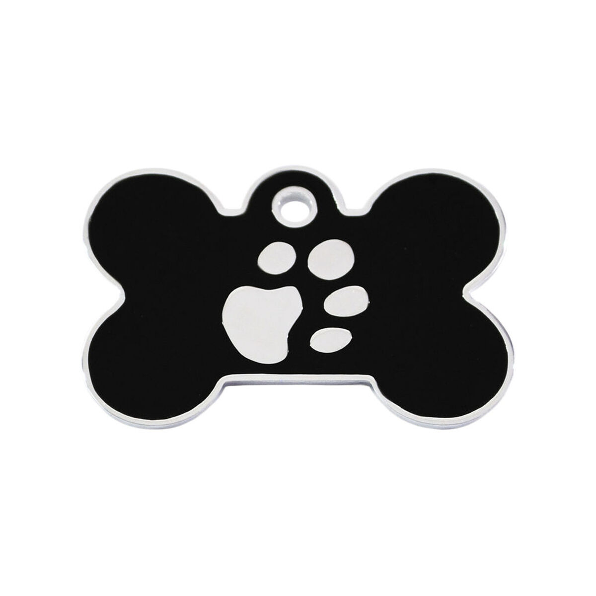 Targhetta per collana Imarc Bone Nero Argento - Immagine 1