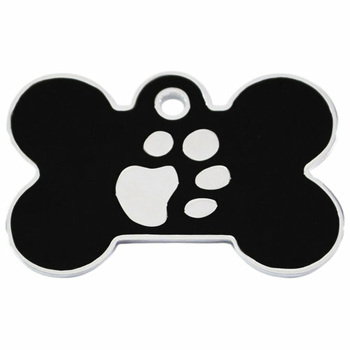 Targhetta per collana Imarc Bone Nero Argento - Immagine 2