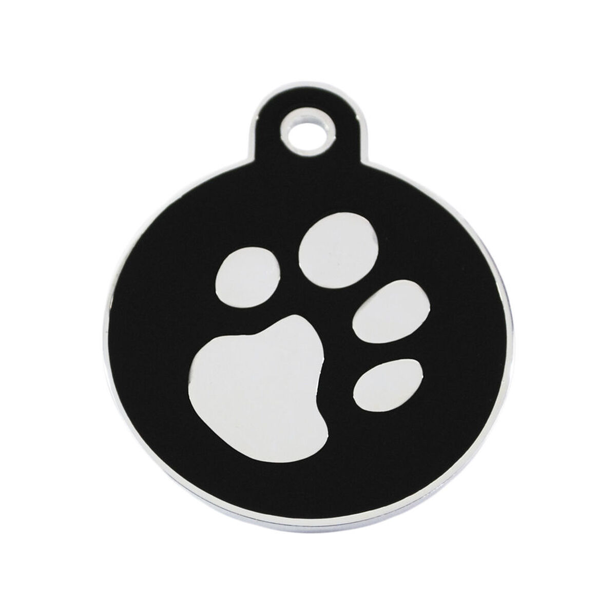 Targhetta per collana Imarc Circle Nero Argentato
