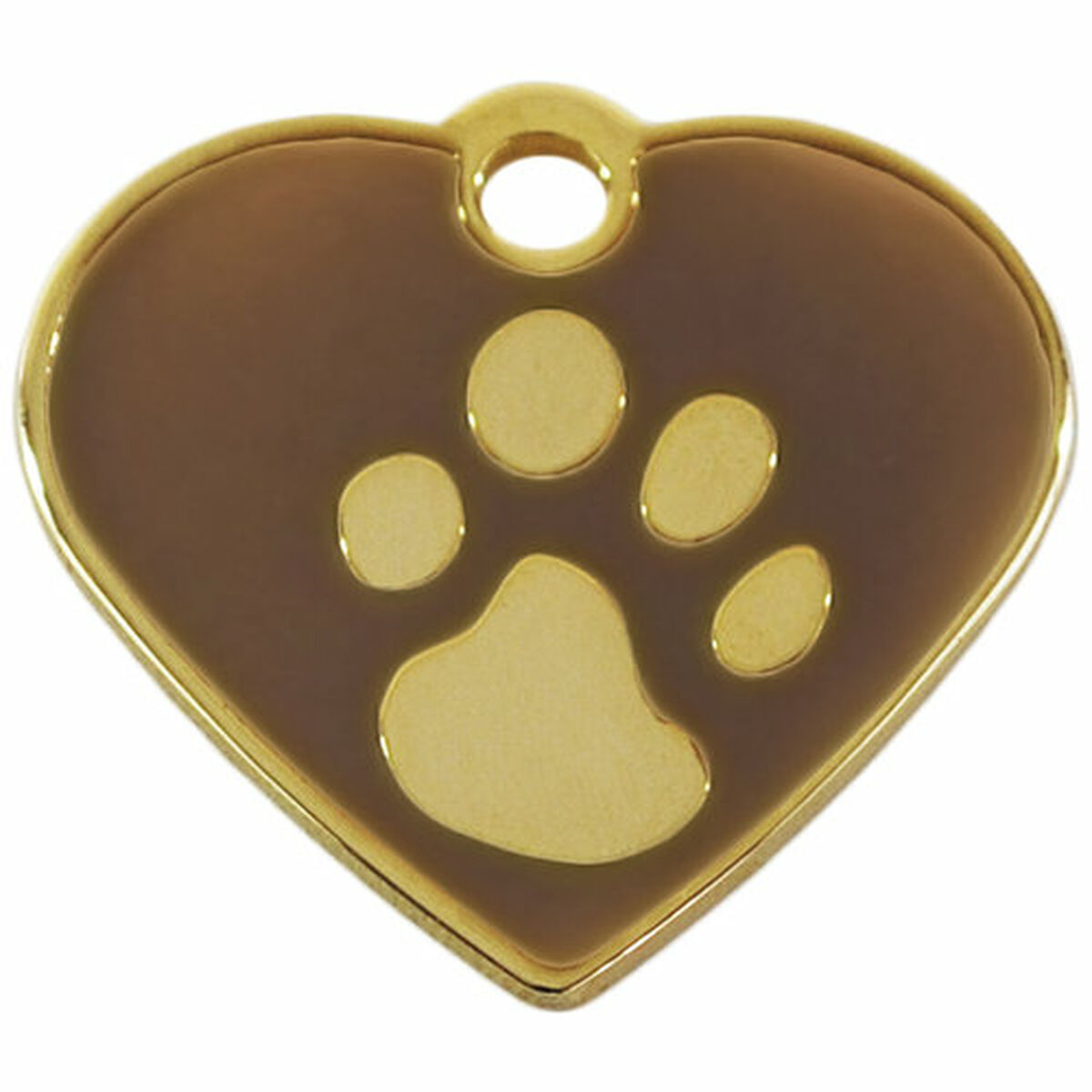 Targhetta per collana Imarc Heart Marrone Dorato - Immagine 2