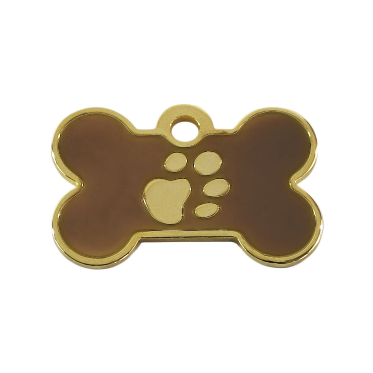 Targhetta per collana Imarc Bone Marrone Dorato