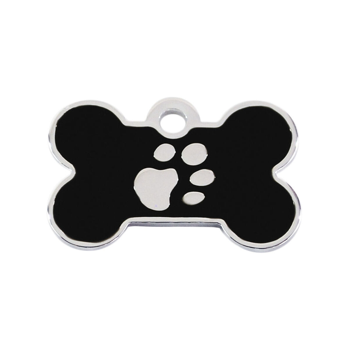 Targhetta per collana Imarc Bone Nero Argento - Immagine 1