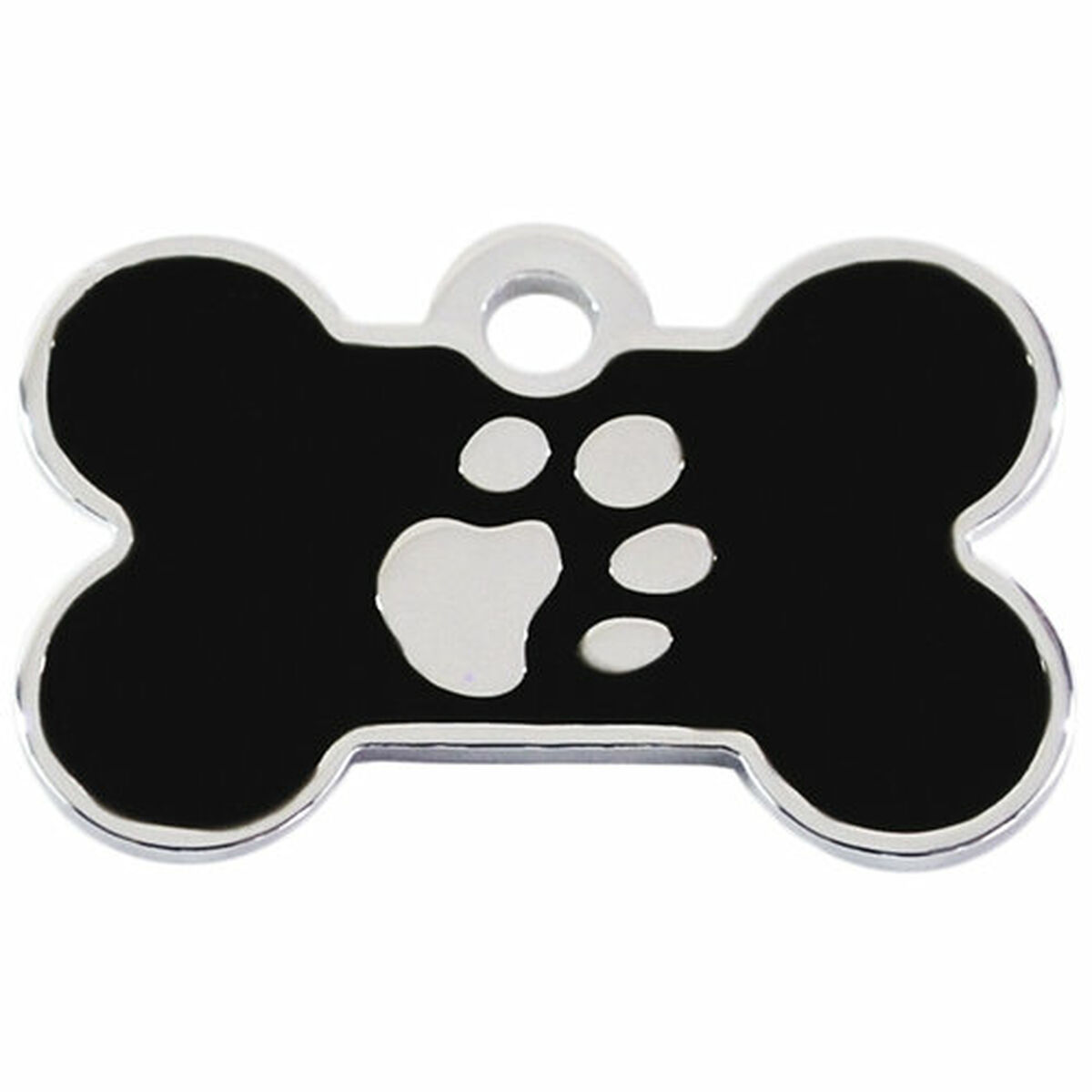 Targhetta per collana Imarc Bone Nero Argento - Immagine 2