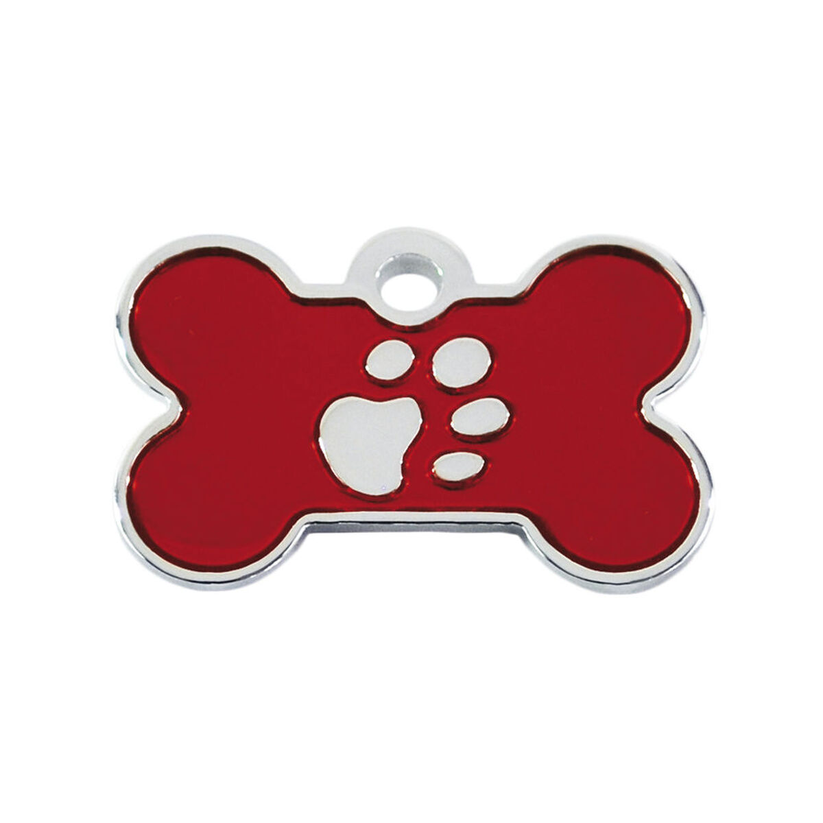 Targhetta per collana Imarc Bone Rosso Argento
