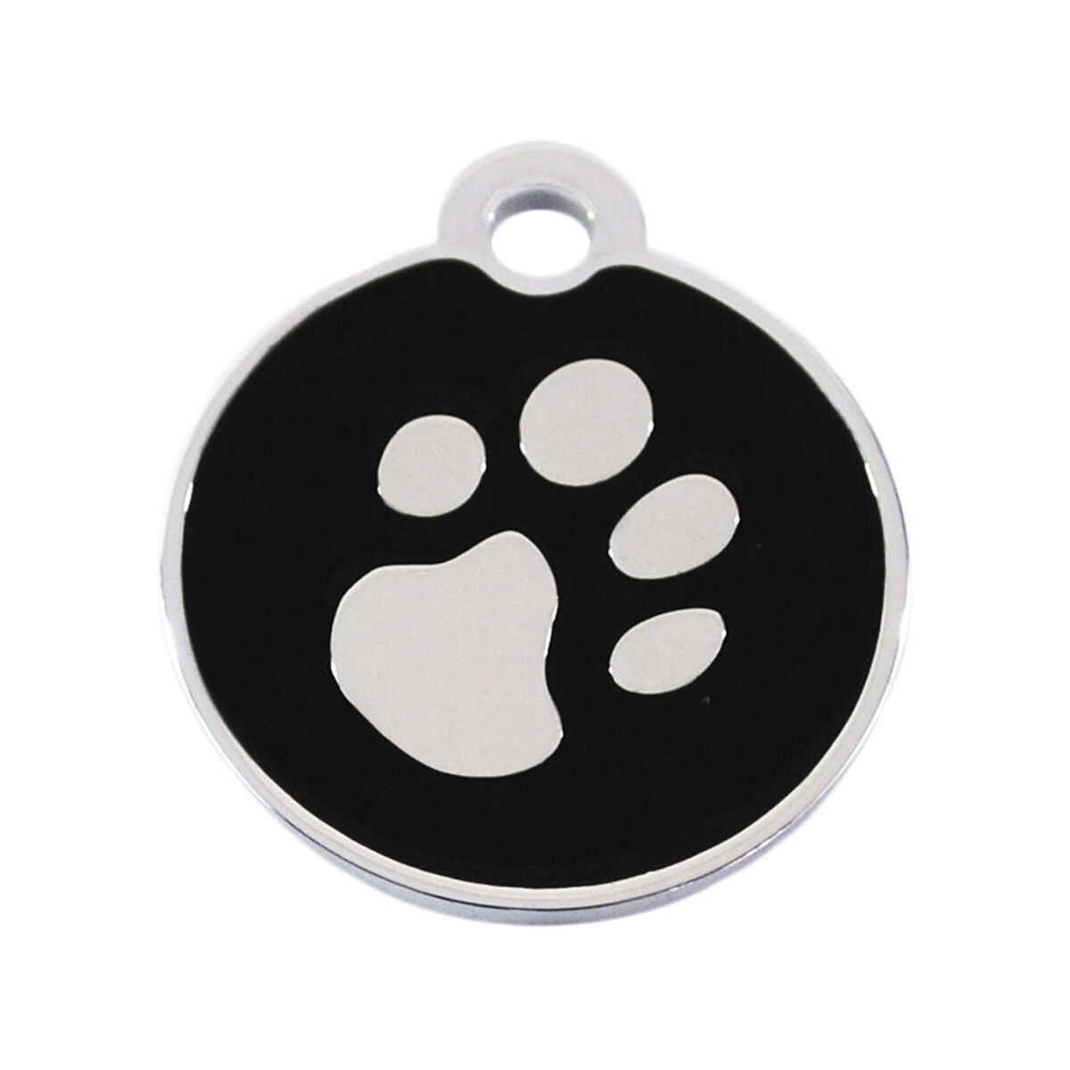 Targhetta per collana Imarc Circle Nero Argentato