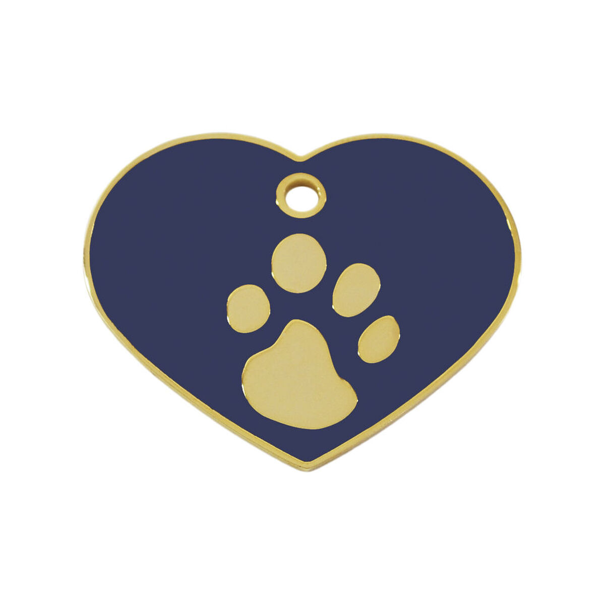Targhetta per collana Imarc Heart Azzurro Dorato