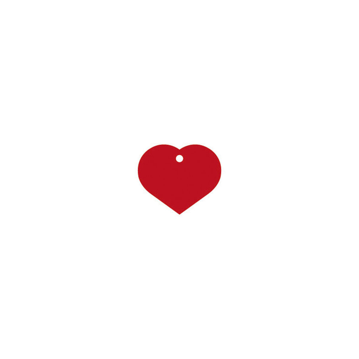 Targhetta per collana Imarc Heart Rosso