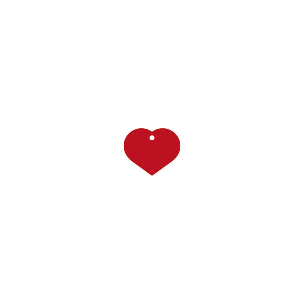 Targhetta per collana Imarc Heart Rosso - Immagine 1