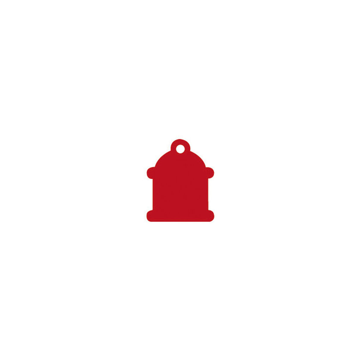 Targhetta per collana Imarc Classic Rosso