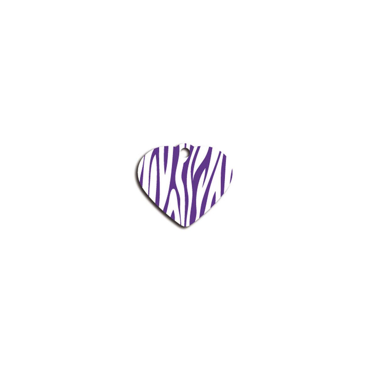 Targhetta per collana Imarc Heart Zebra Lilla - Immagine 1