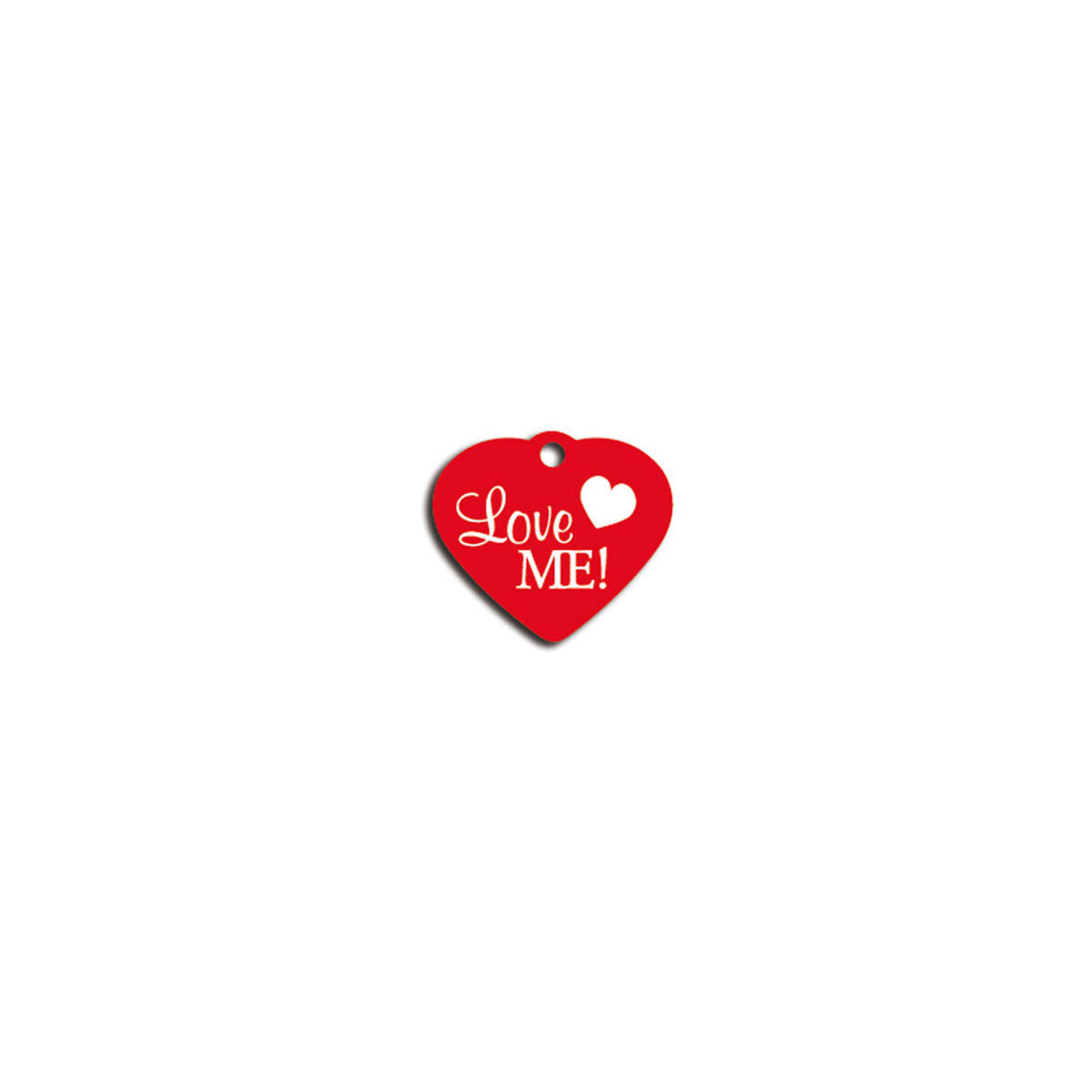 Targhetta per collana Imarc Heart Rosso