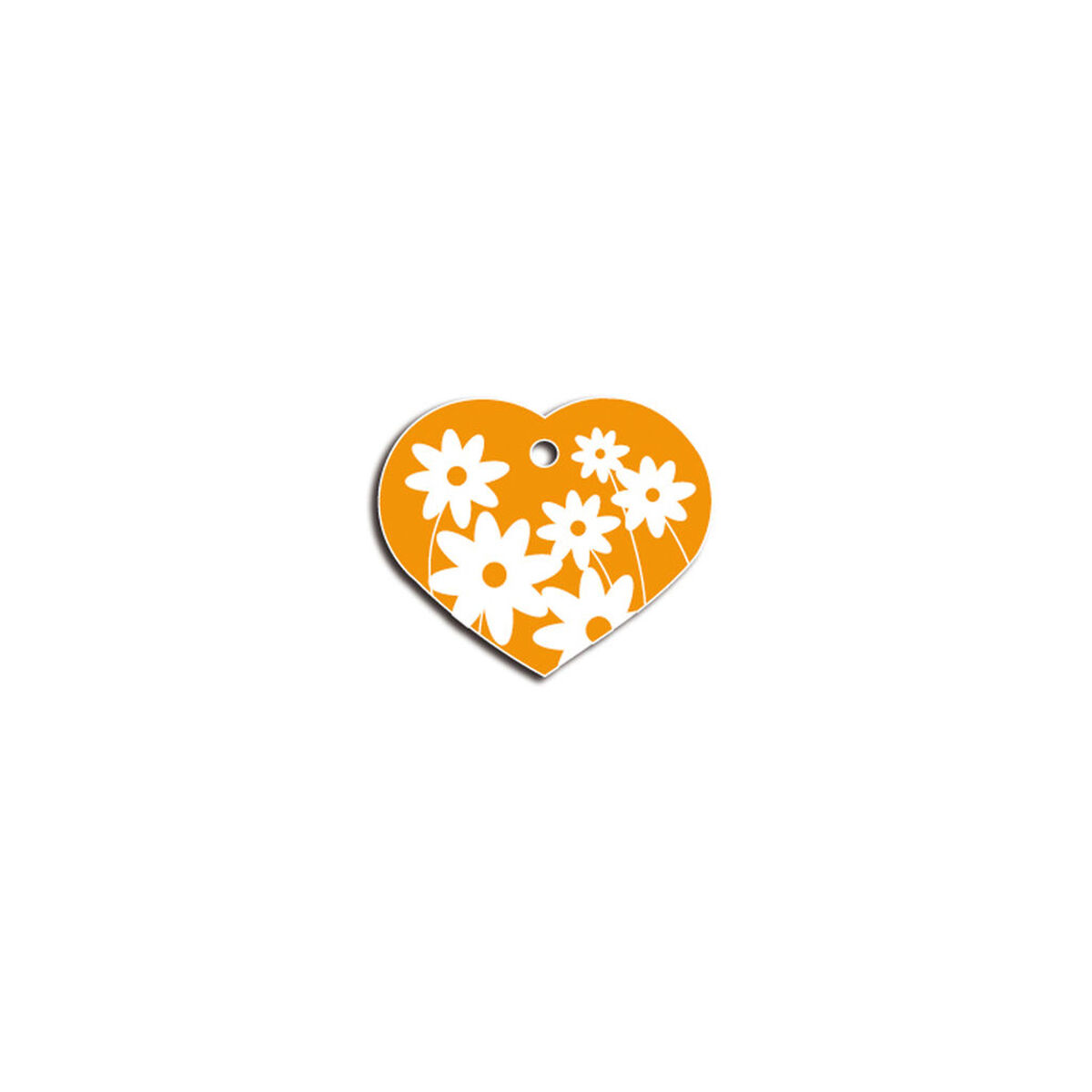 Targhetta per collana Imarc Heart Giallo Arancio