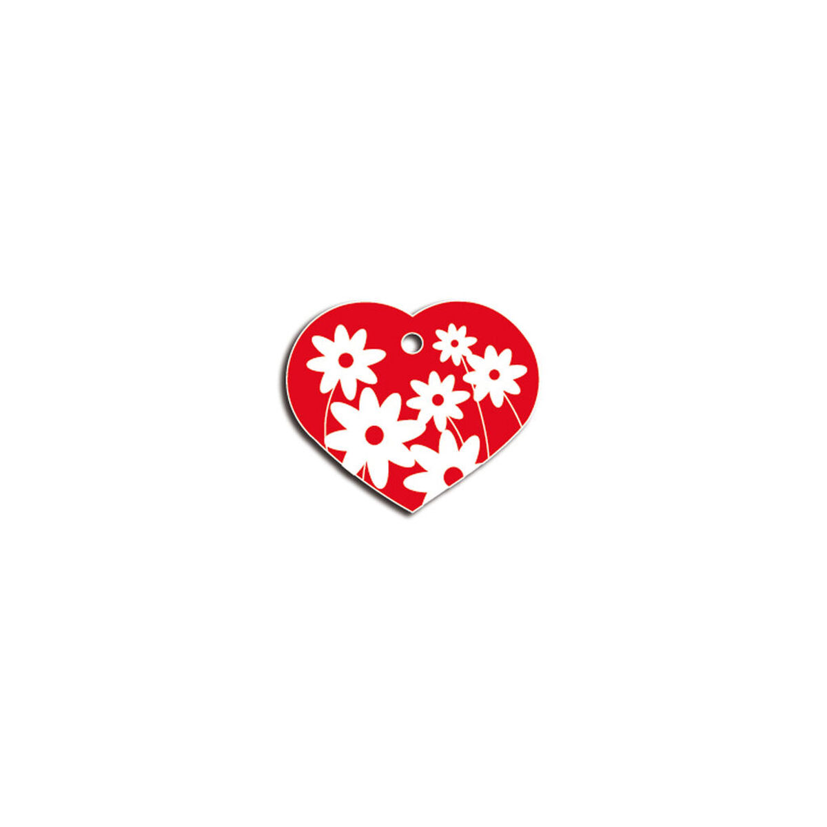Targhetta per collana Imarc Heart Rosso