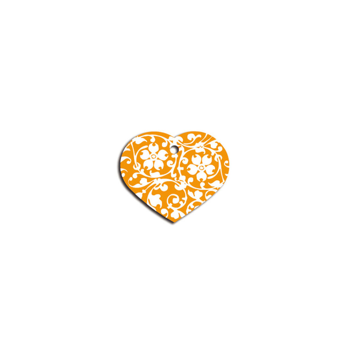 Targhetta per collana Imarc Heart Giallo Arancio