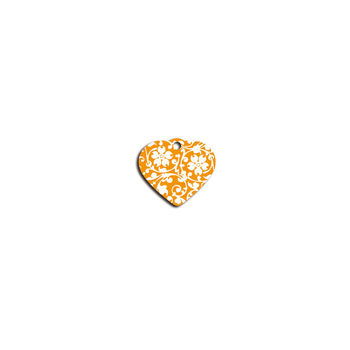 Targhetta per collana Imarc Heart Giallo Arancio
