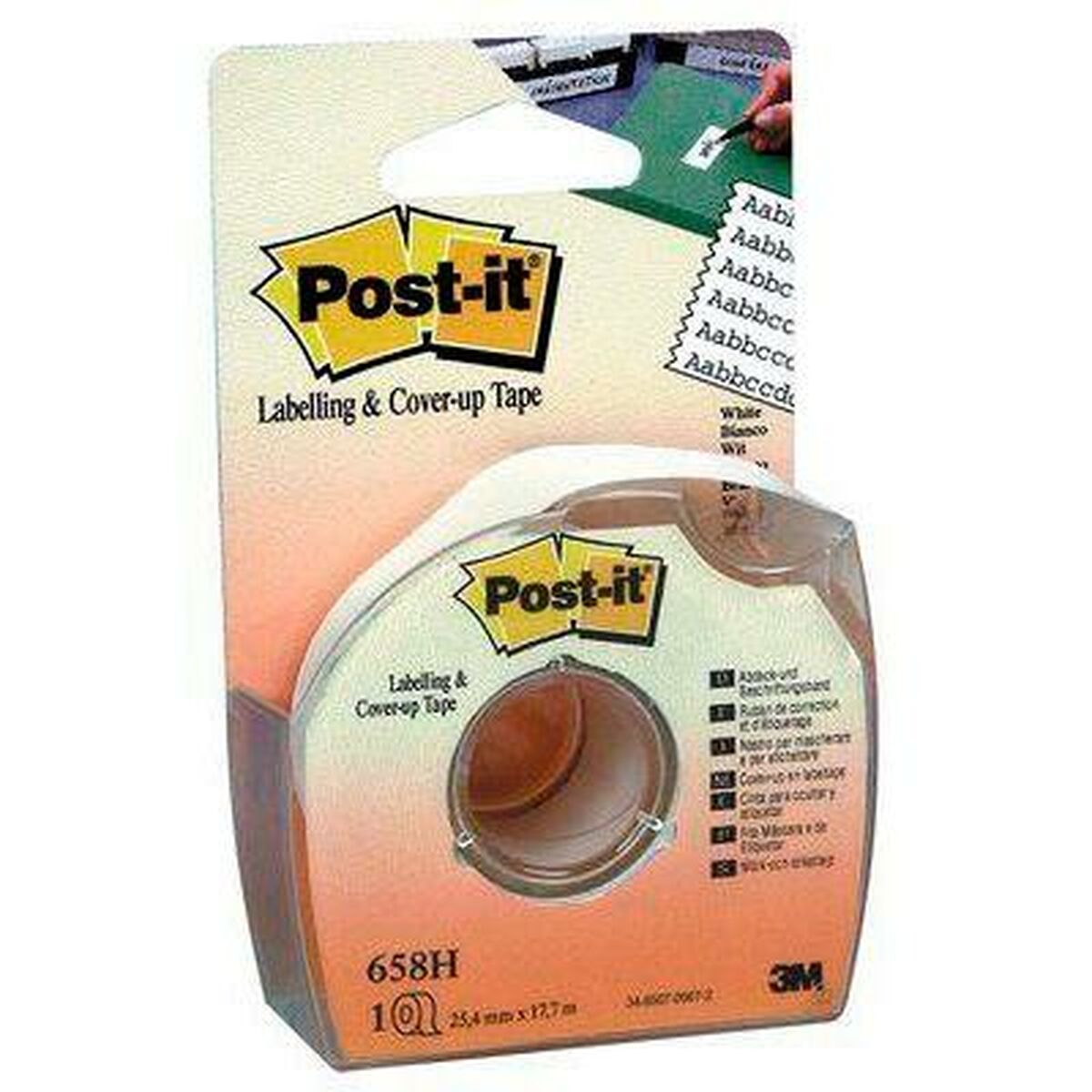 Nastro Adesivo Post-it 658H Bianco 25,4 mm x 17,7 m (12 Unità) - Immagine 2