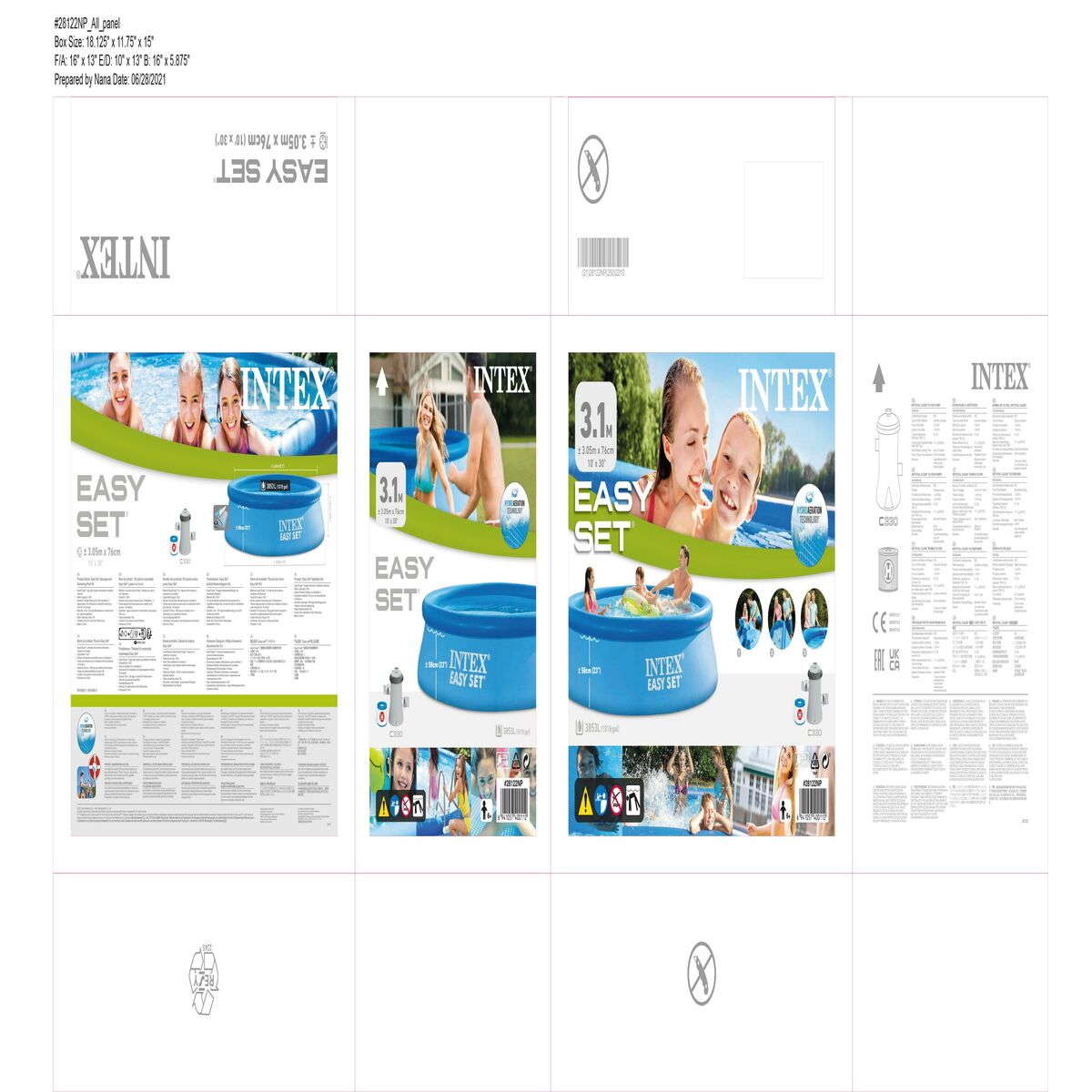 Piscina Gonfiabile Intex Easy Set 3853 L 305 x 76 x 305 cm - Immagine 4