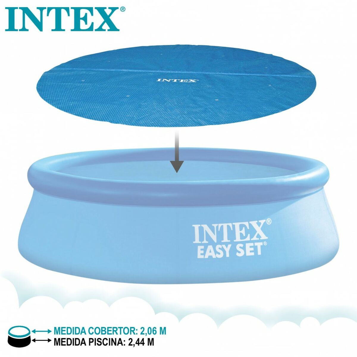 Copertura per piscina Intex 28010 Rotondo Solare Ø 244 cm - Immagine 4