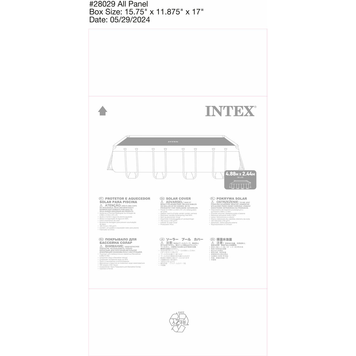 Copertura per piscina Intex 28029 Rettangolare Solare 476 x 234 cm - Immagine 2