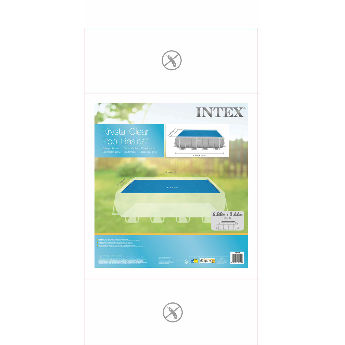 Copertura per piscina Intex 28029 Rettangolare Solare 476 x 234 cm - Immagine 4