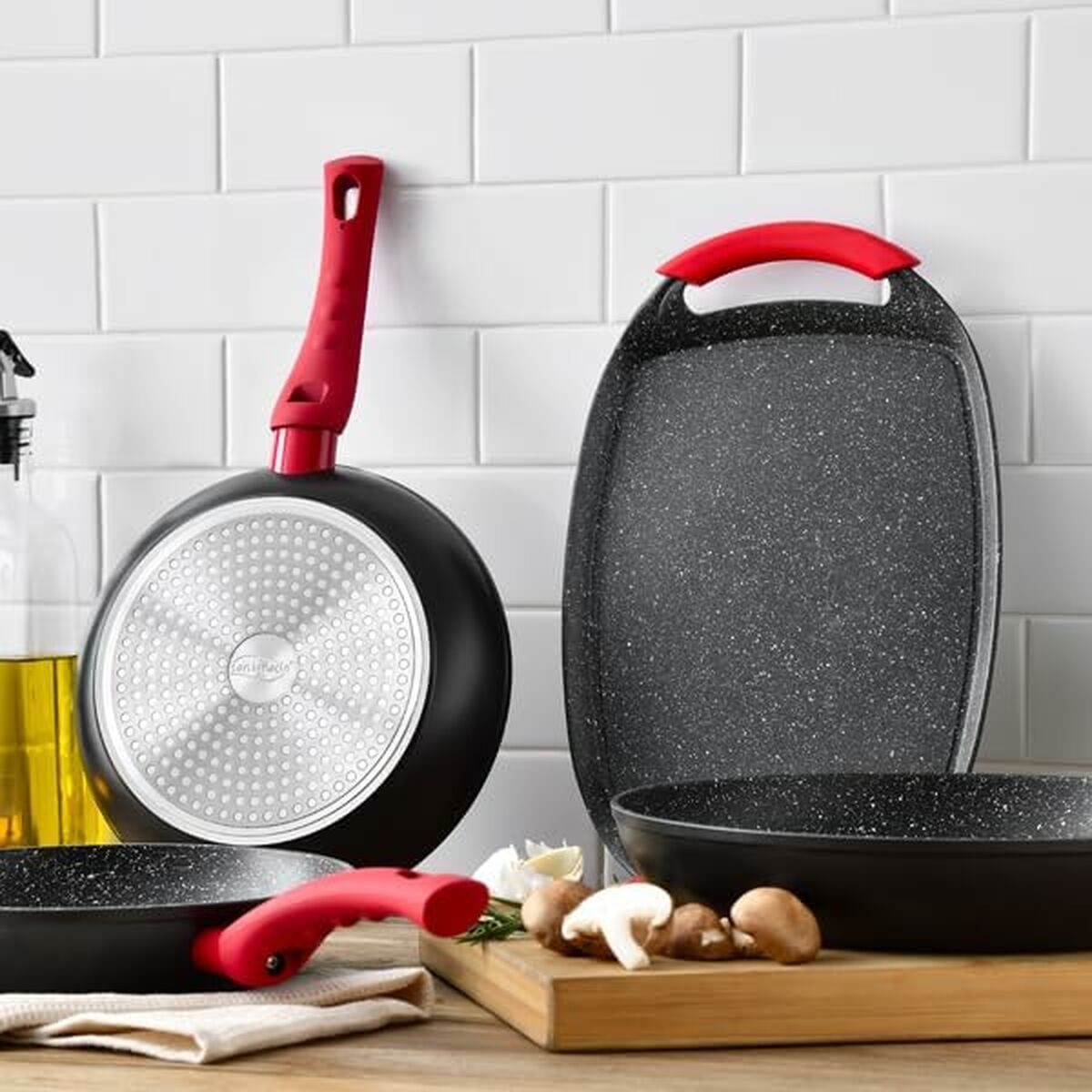 Padella Wok San Ignacio Toledo SG-6268 Ø 26 cm Nero Alluminio - Immagine 3