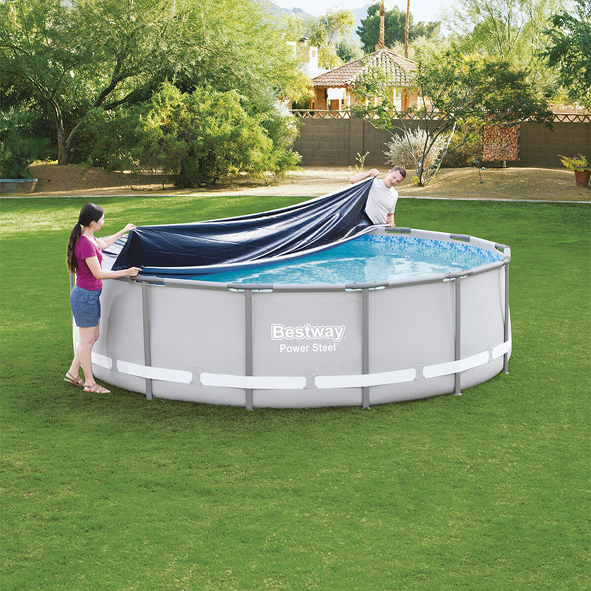 Bestway Copertura Piscina PVC D427 cm Giardino 58248 - Immagine 3