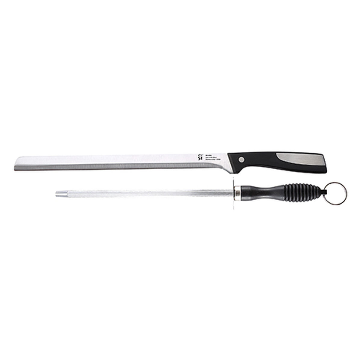Coltello per Prosciutto San Ignacio SG-4362 Acciaio inossidabile Chaira 2 Pezzi - Immagine 2