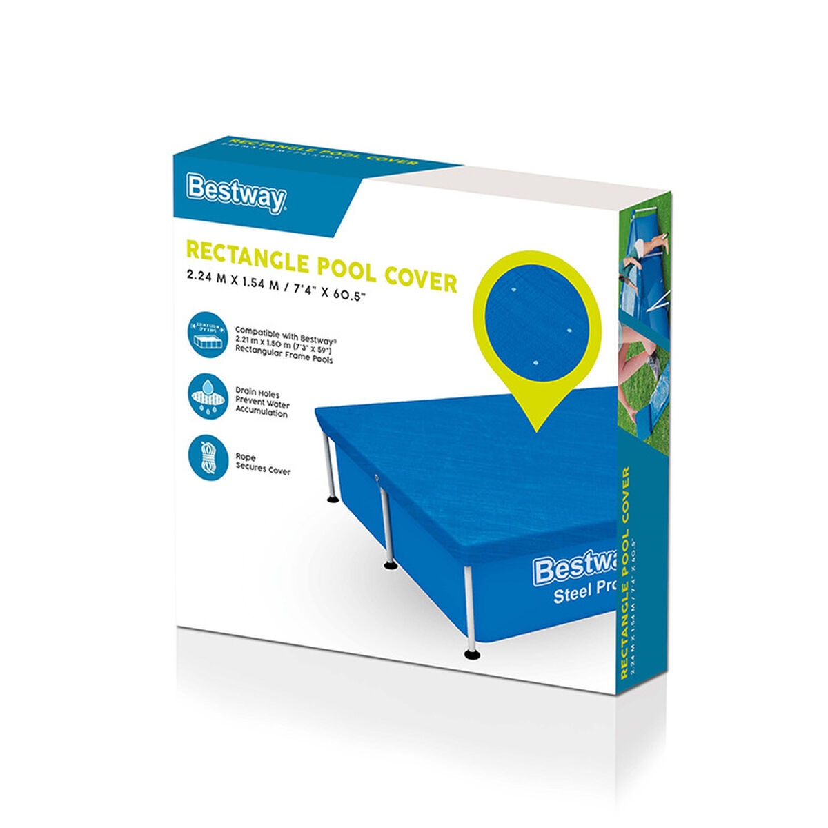 Bestway Copertura Piscina 224x154 cm Giardino 58103 - Immagine 4