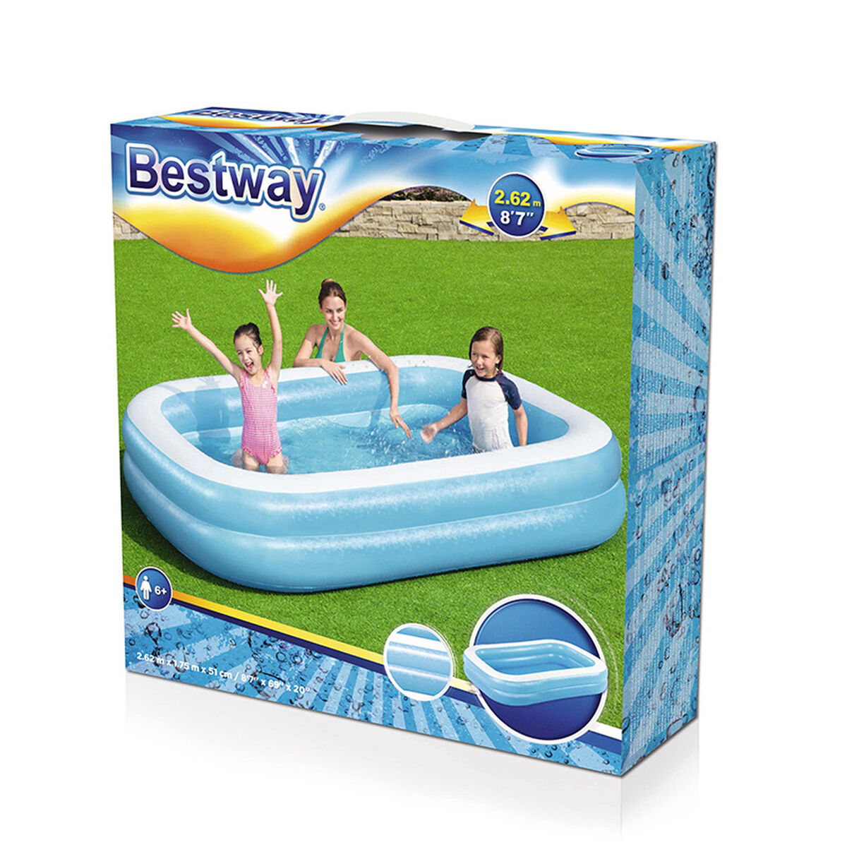 Piscina Gonfiabile per Bambini Bestway Multicolore 262 x 175 x 51 cm - Immagine 2