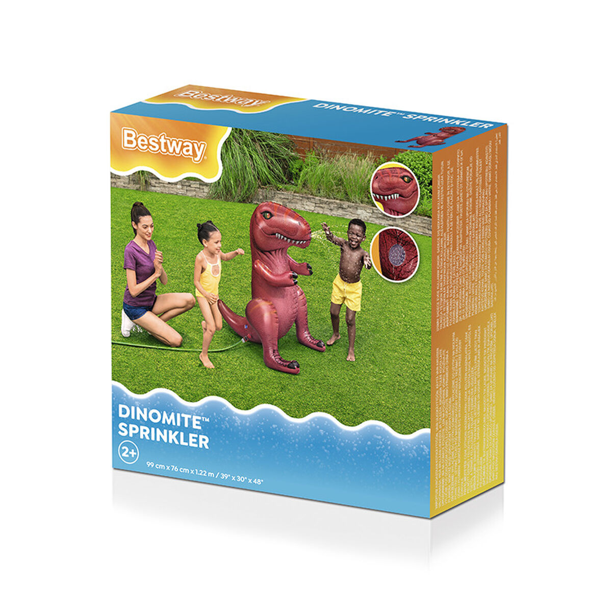 Bestway Aspersore Gonfiabile Dinosaurio 99x76x122 cm +3 Anni Giardino 52294 - Immagine 2