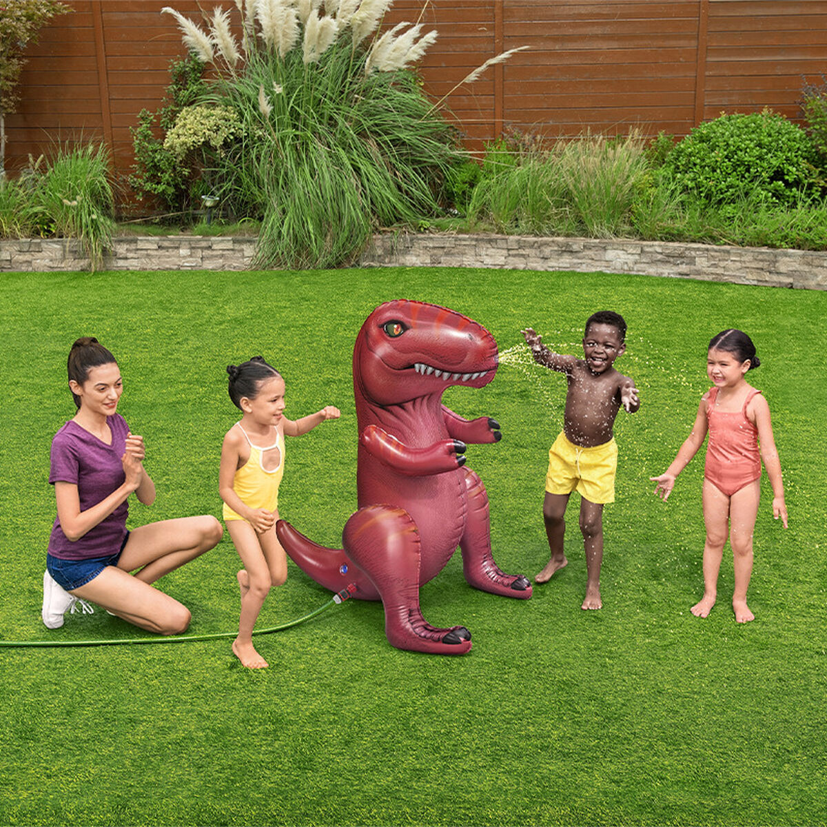 Bestway Aspersore Gonfiabile Dinosaurio 99x76x122 cm +3 Anni Giardino 52294 - Immagine 3