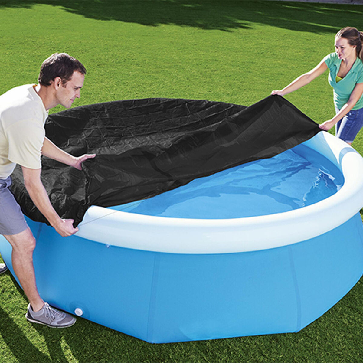 Bestway Copertura Piscina PVC D244 cm Giardino 58032 - Immagine 3