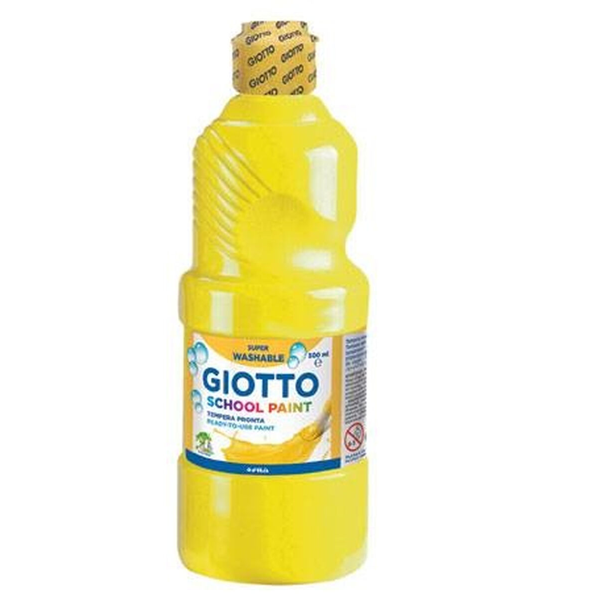 Pittura a tempera Giotto School Giallo 500 ml Lavabili (6 Unità) - Immagine 2