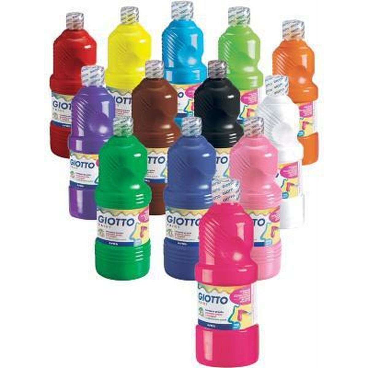 Pittura a tempera Giotto School Giallo 500 ml Lavabili (6 Unità) - Immagine 3