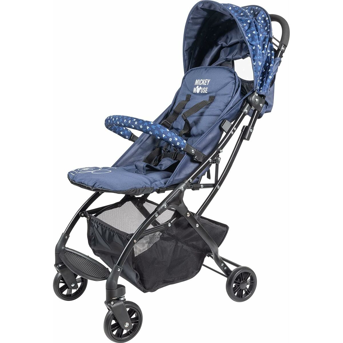 Passeggino per Bambini Mickey Mouse CZ10395 Azzurro Pieghevole - Immagine 2