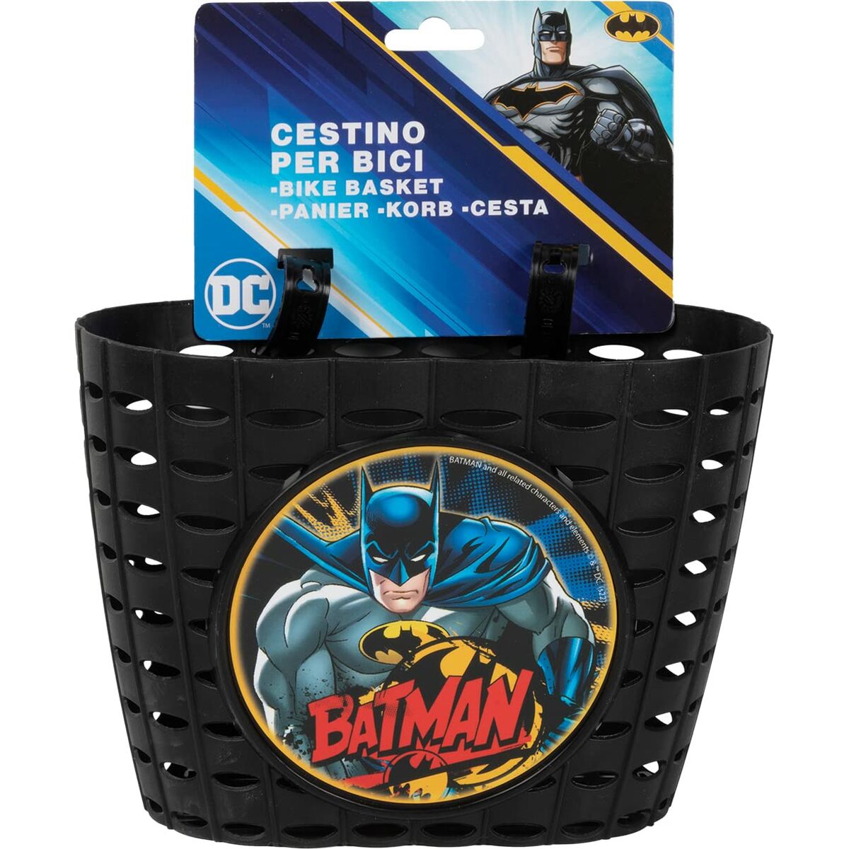 Cestino per Bicicletta per Bambini Batman CZ10961 Nero/Giallo - Immagine 3