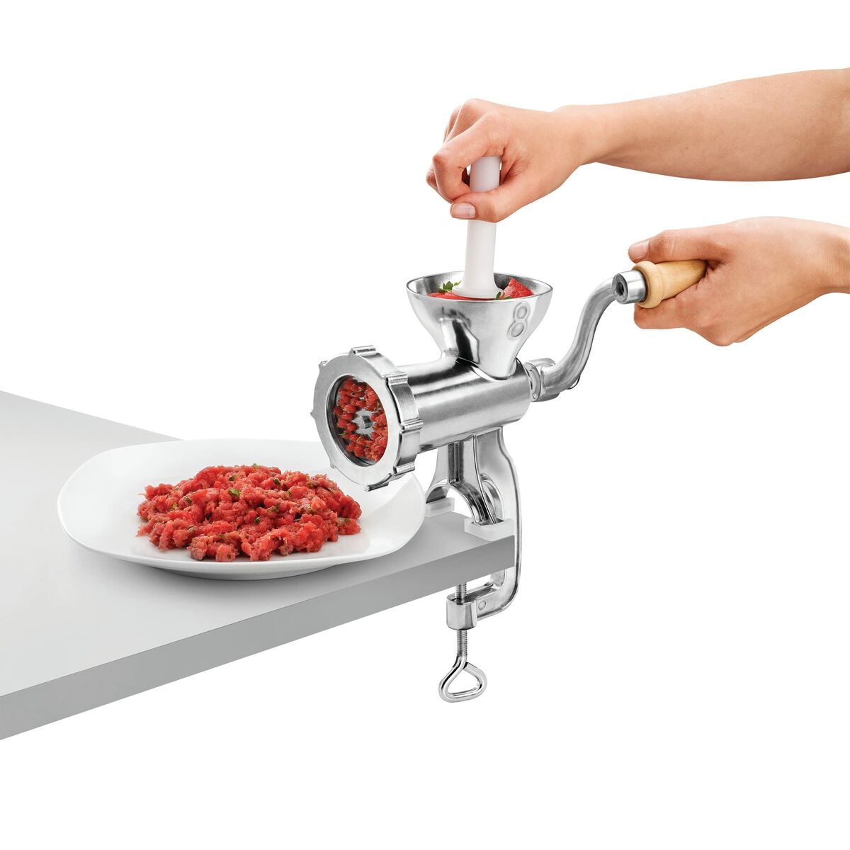 Tritacarne Metaltex Grande 3 in 1 A manovella - Immagine 2