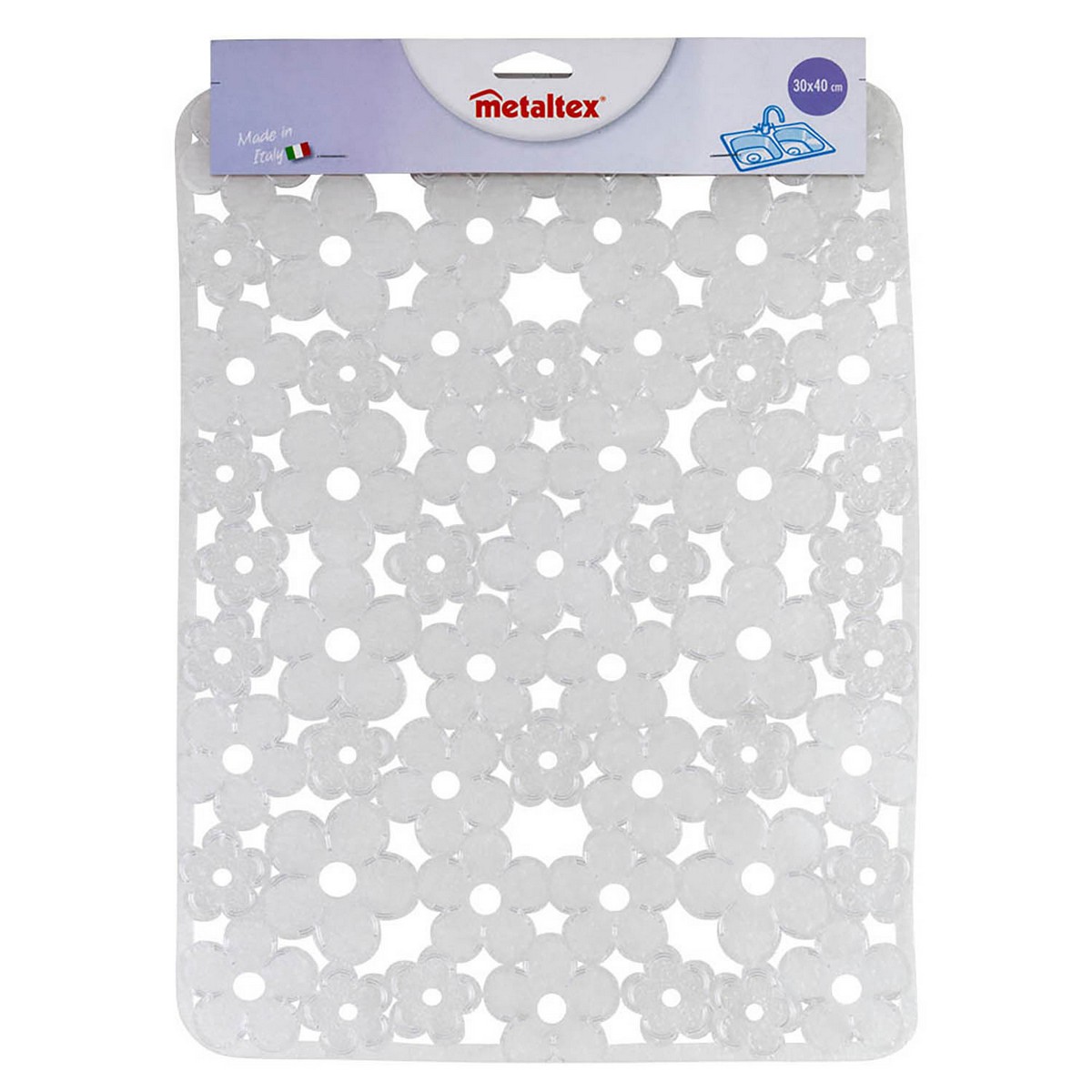Scolapiatti da Lavandino Metaltex Rettangolare PVC Trasparente (30 x 40 cm) - Immagine 2