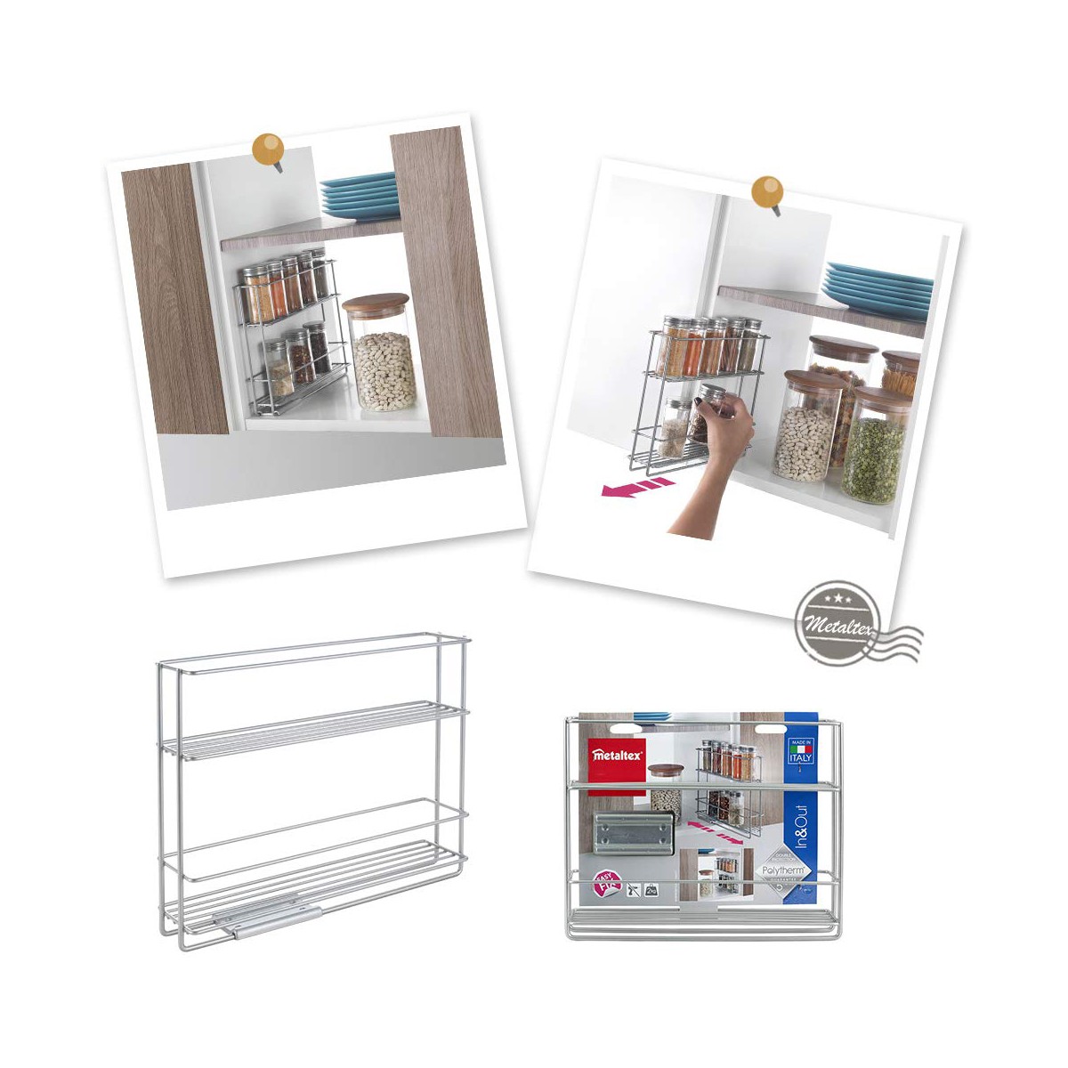 Portaspezie Metaltex In & Out (28 x 6 x 22 cm) - Immagine 3