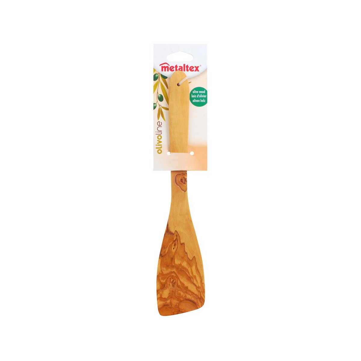 Spatola da Cucina Metaltex 58061210 Marrone Naturale Legno Legno d'ulivo 30 cm - Immagine 2