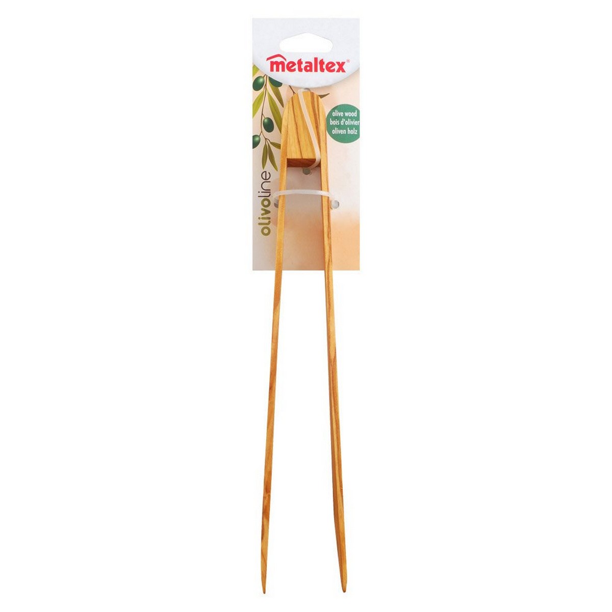 Pinze per Servire Metaltex Legno Legno d'ulivo 30 cm - Immagine 2