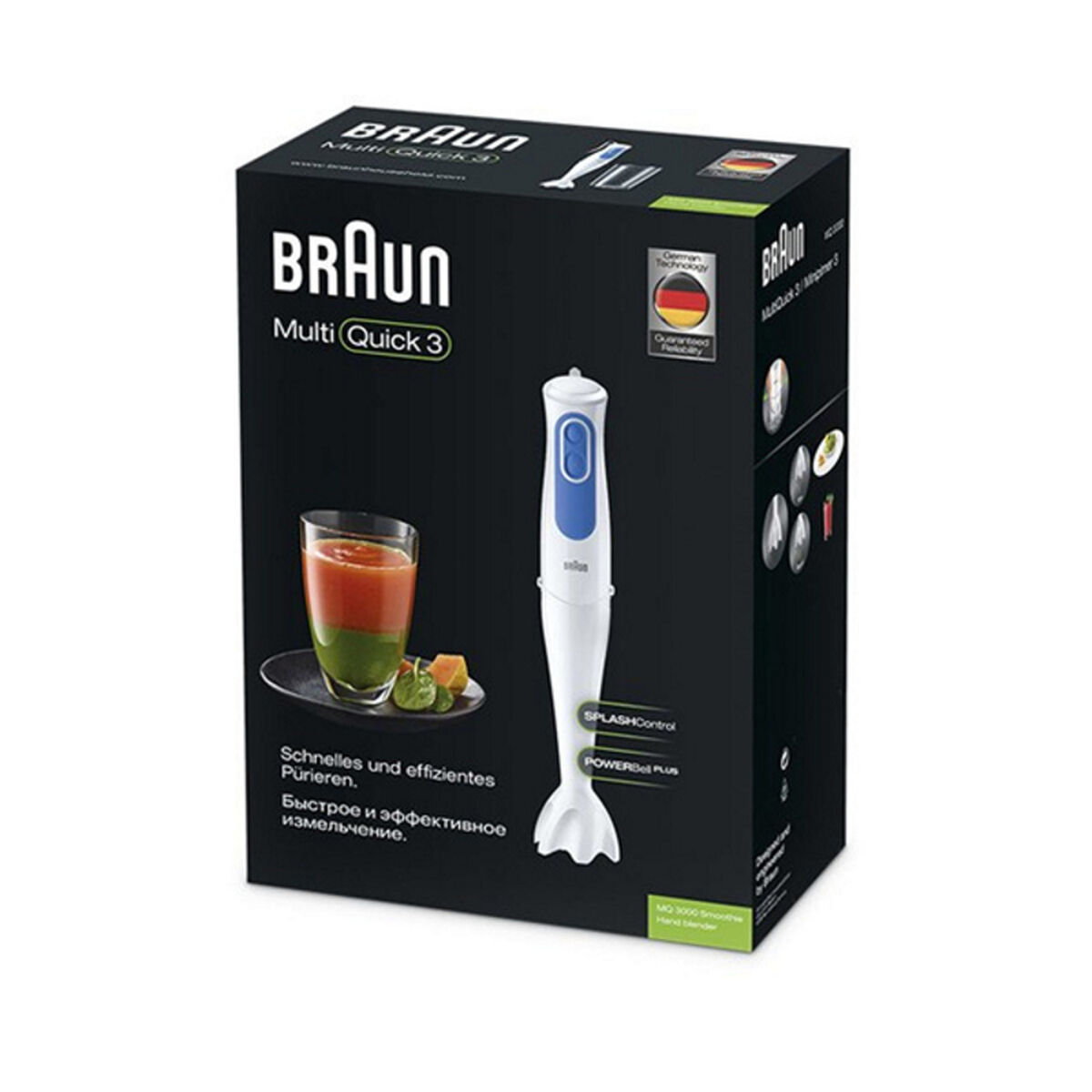 Frullatore ad Immersione Braun MQ 3000 Smoothie Bianco Bianco/Blu 700 W - Immagine 2