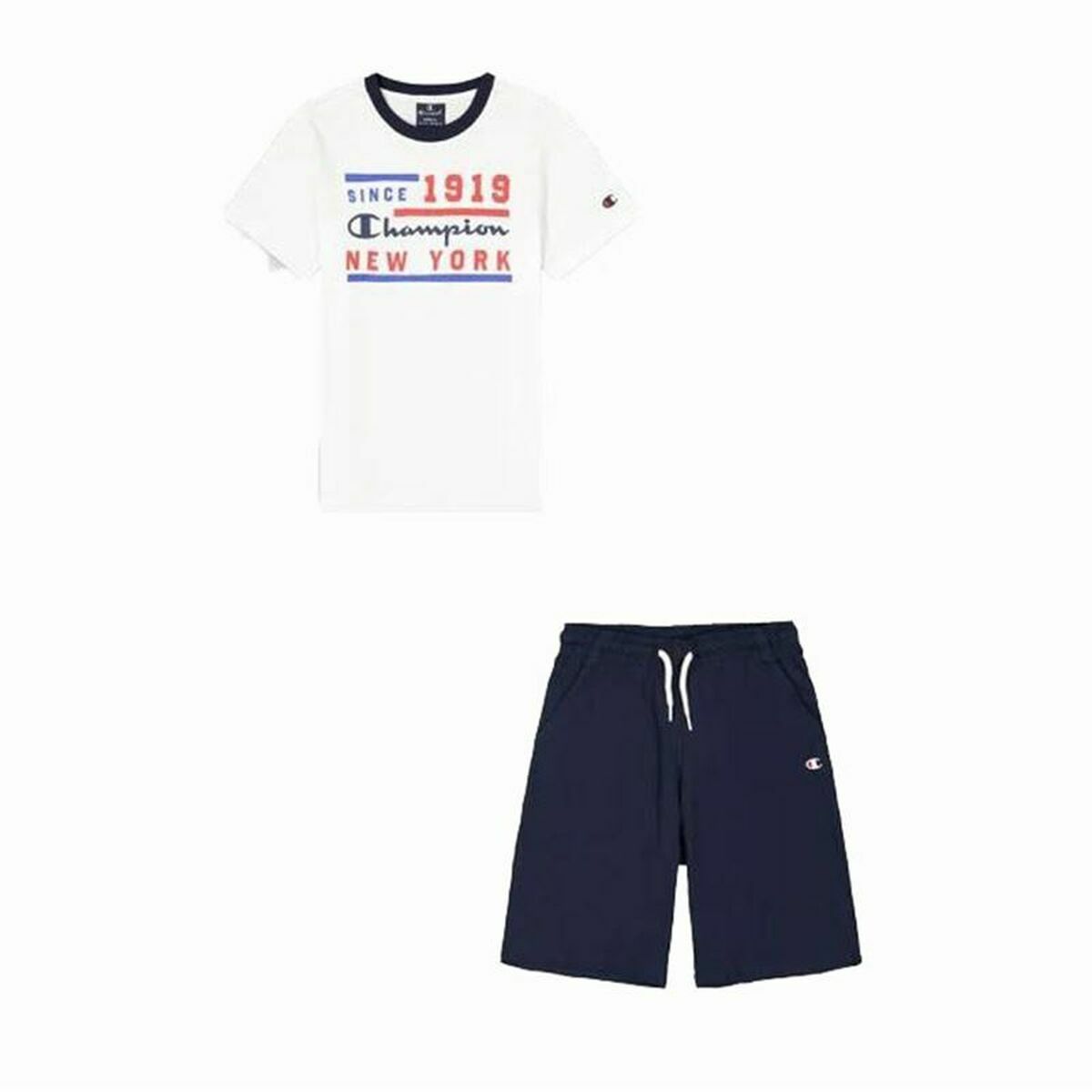 Completo Sportivo per Bambini Champion Bianco 2 Pezzi - Immagine 3