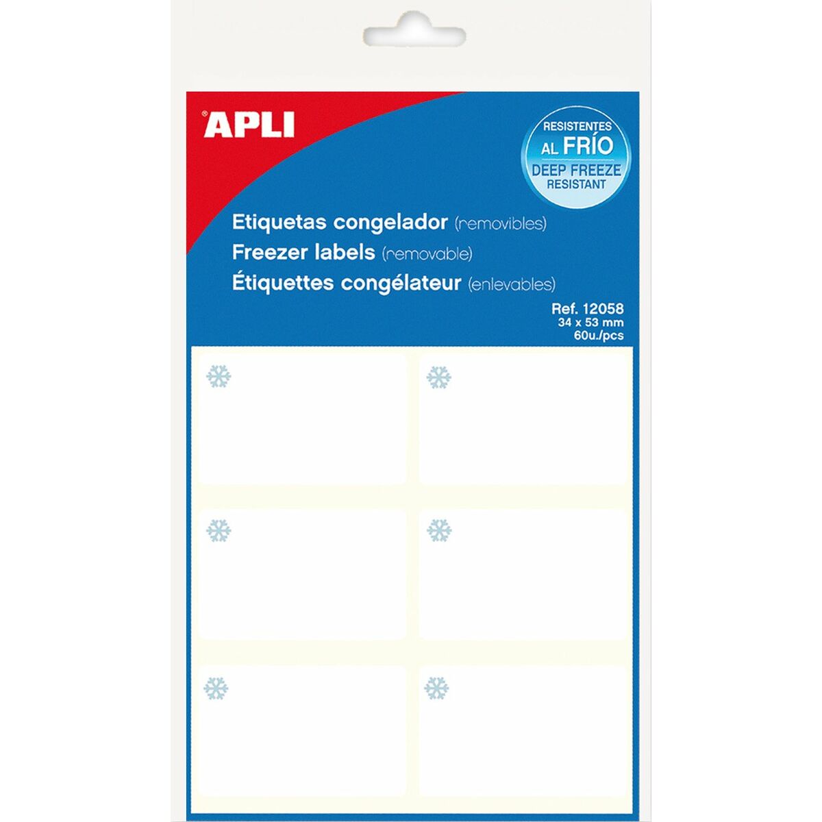 Etichette Apli Bianco Freezer 10 Fogli 34 x 53 mm (10 Unità) - Immagine 2