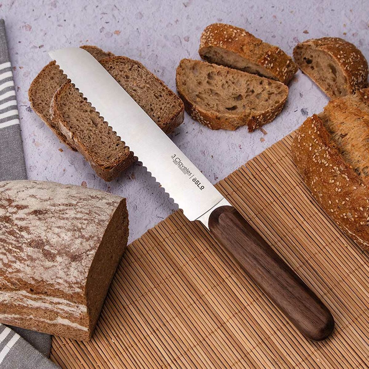 Coltello per il Pane 3 Claveles Oslo Acciaio inossidabile 20 cm - Immagine 4