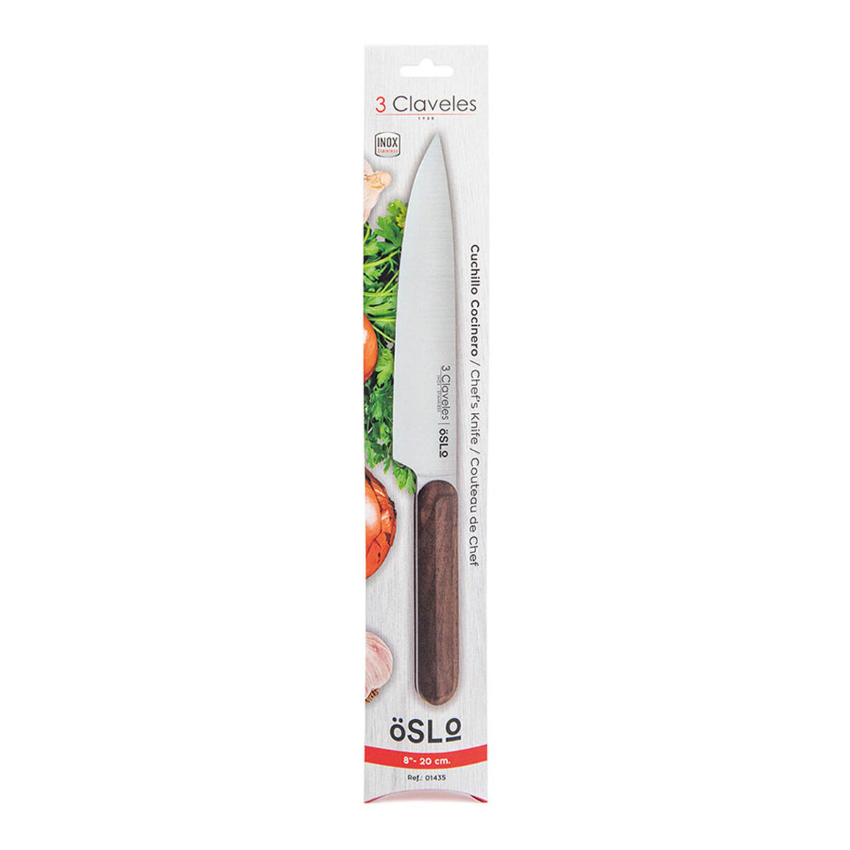 Coltello da Cucina 3 Claveles Oslo Acciaio inossidabile 20 cm - Immagine 2