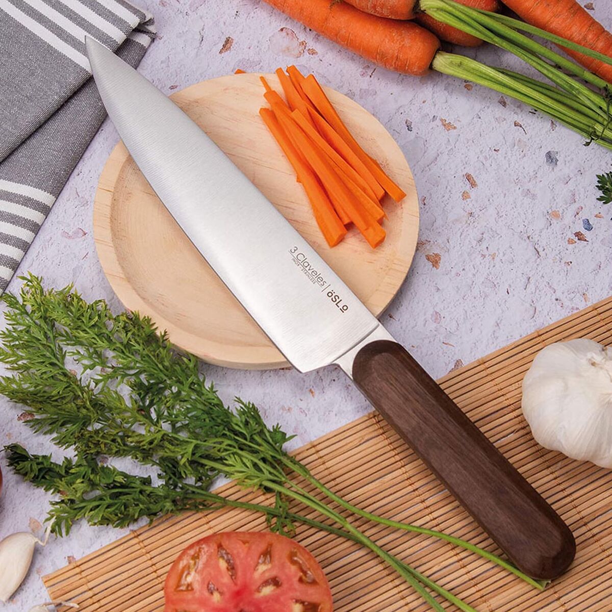 Coltello da Cucina 3 Claveles Oslo Acciaio inossidabile 20 cm - Immagine 4